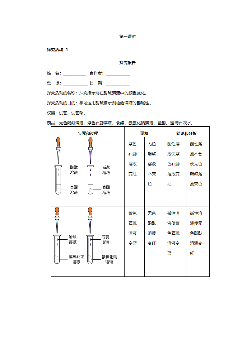 人教版九年级化学《常见的酸和碱》教案.doc第6页