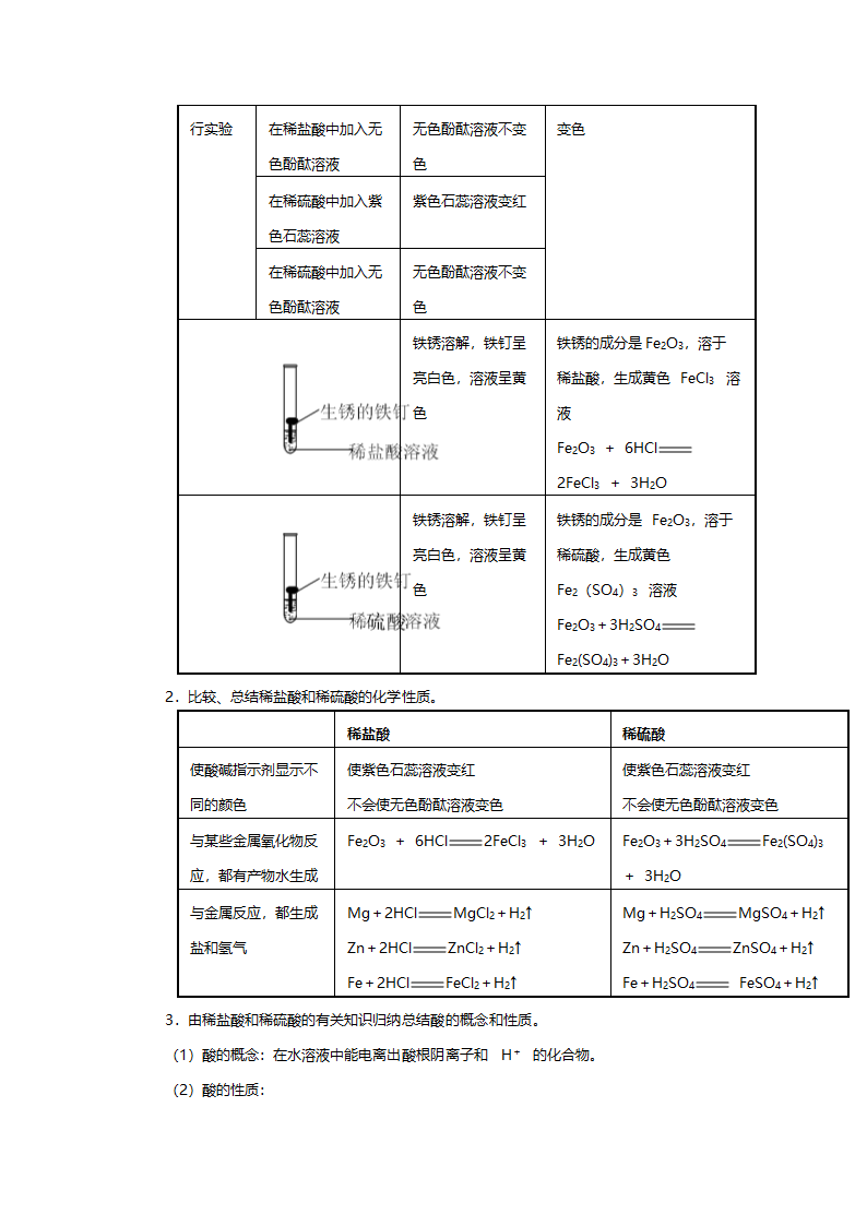 人教版九年级化学《常见的酸和碱》教案.doc第10页