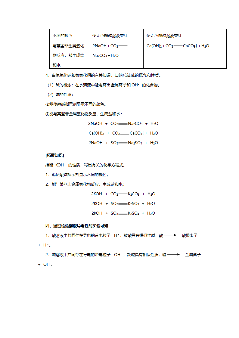 人教版九年级化学《常见的酸和碱》教案.doc第14页