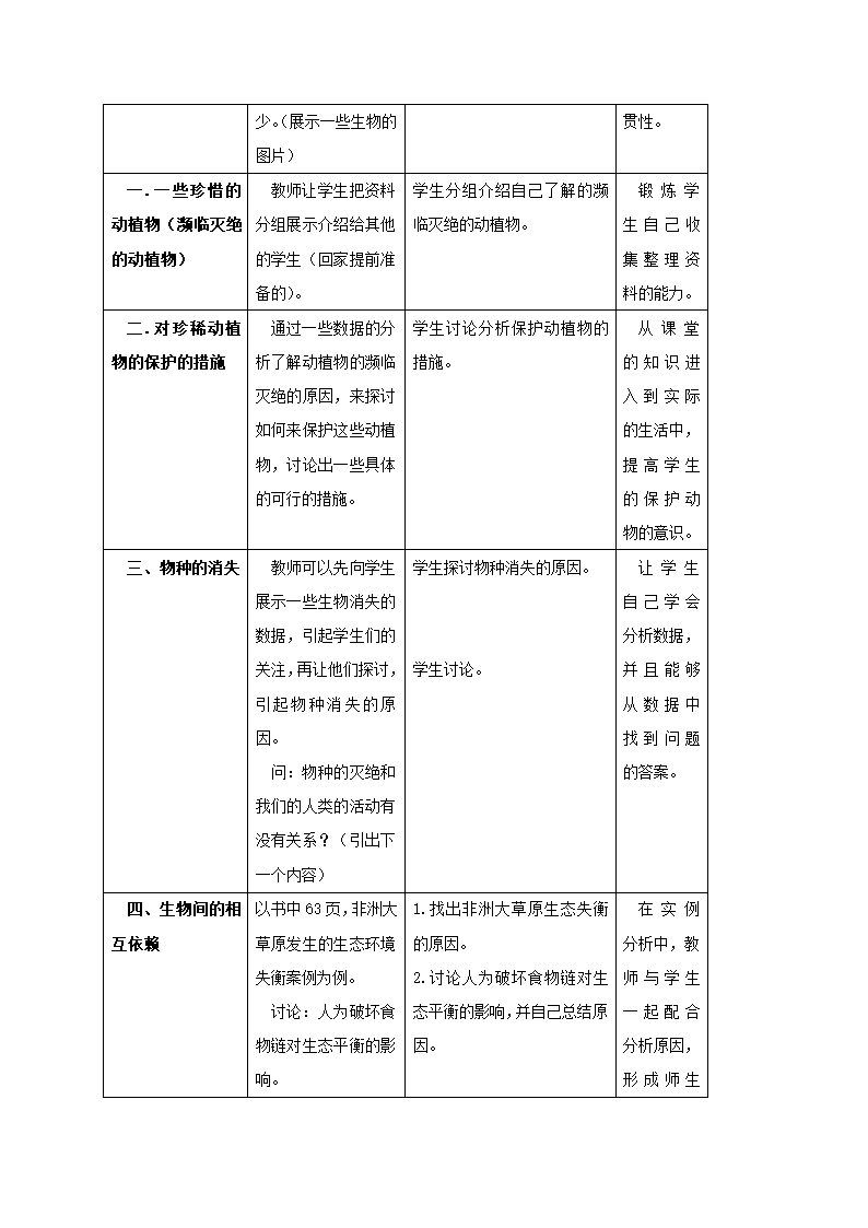 牛津上海版科学六年级上册 2.4 濒临灭绝的生物 教案.doc第2页