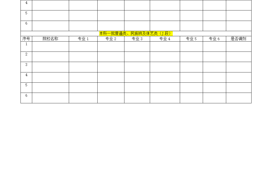 甘肃志愿填报模拟表第2页