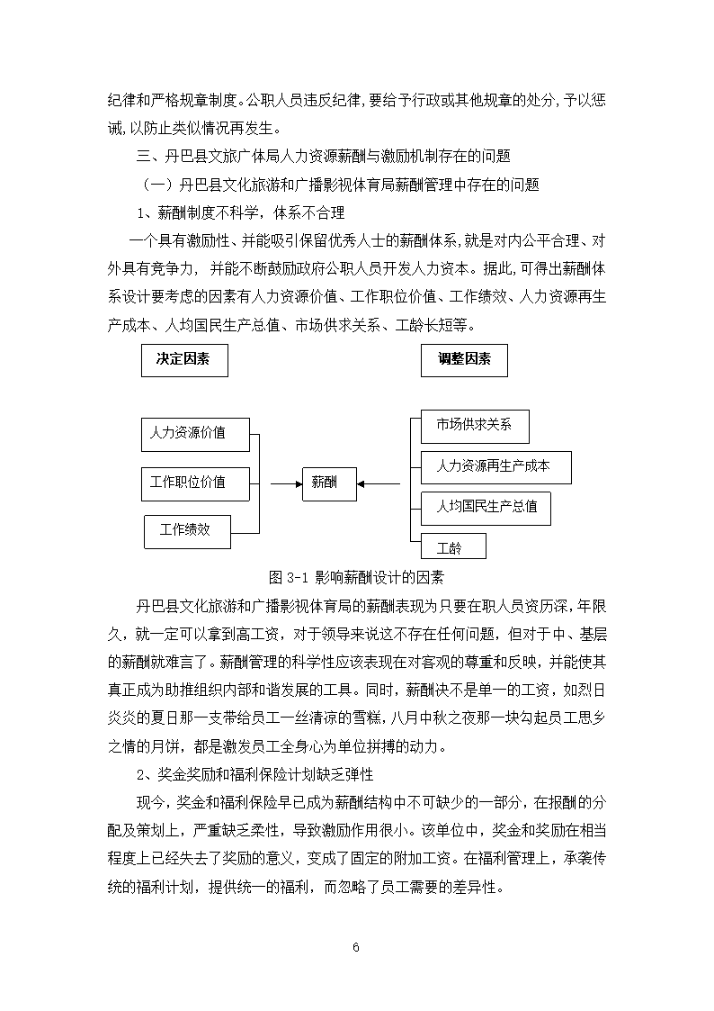 浅析丹巴县文化旅游和广播影视体育局人力资源管理薪酬与激励机制.doc第6页