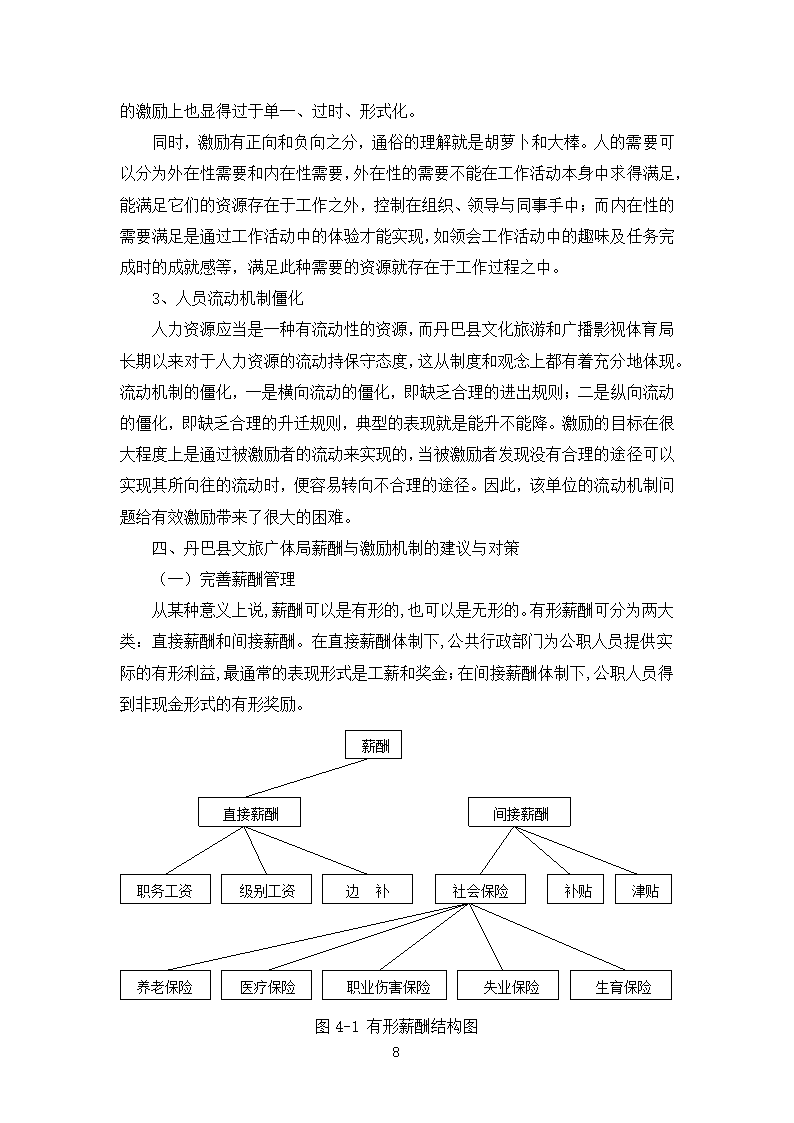 浅析丹巴县文化旅游和广播影视体育局人力资源管理薪酬与激励机制.doc第8页