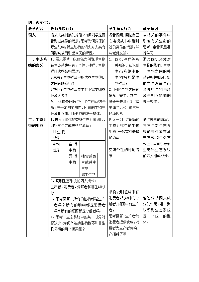 沪教版生物八年级第二册5.2.1生态系统的组成教案.doc第2页