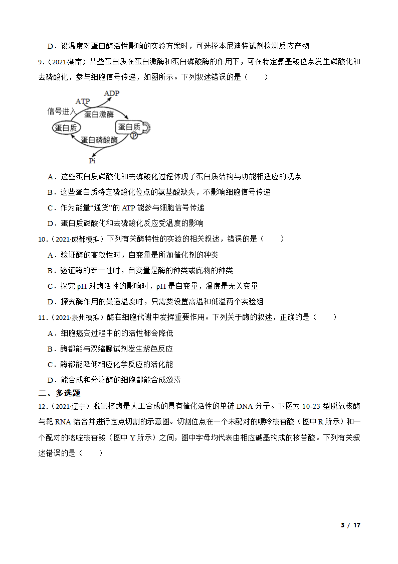 2021年高考生物全国真题分类汇编专题04 酶与ATP.doc第3页