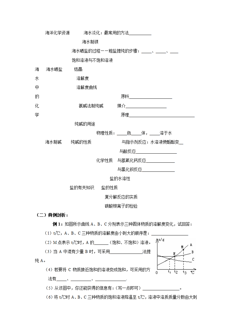 鲁教版九年级化学下册 第八单元  海水中的化学 复习课学案.doc第3页