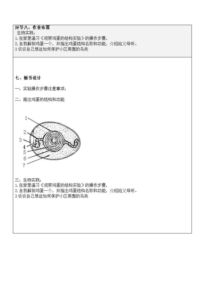 济南版生物八年级上册 4.2.3 鸟的生殖和发育 教案.doc第7页