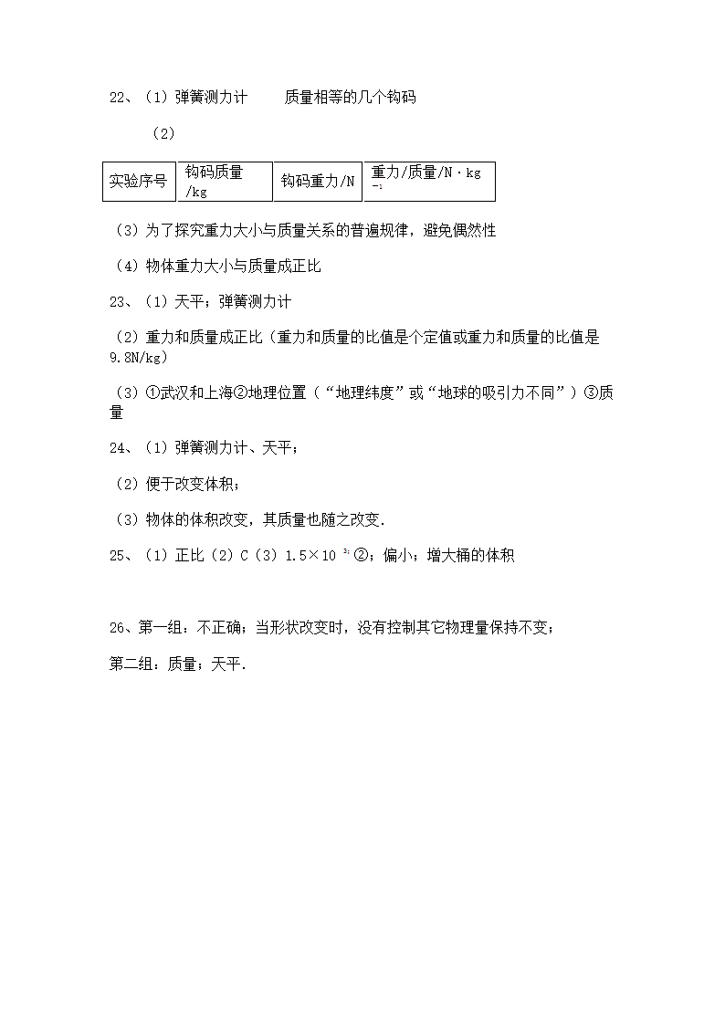 2022-2023学年人教版八年级下册物理7.3重力同步练习（含答案）.doc第10页