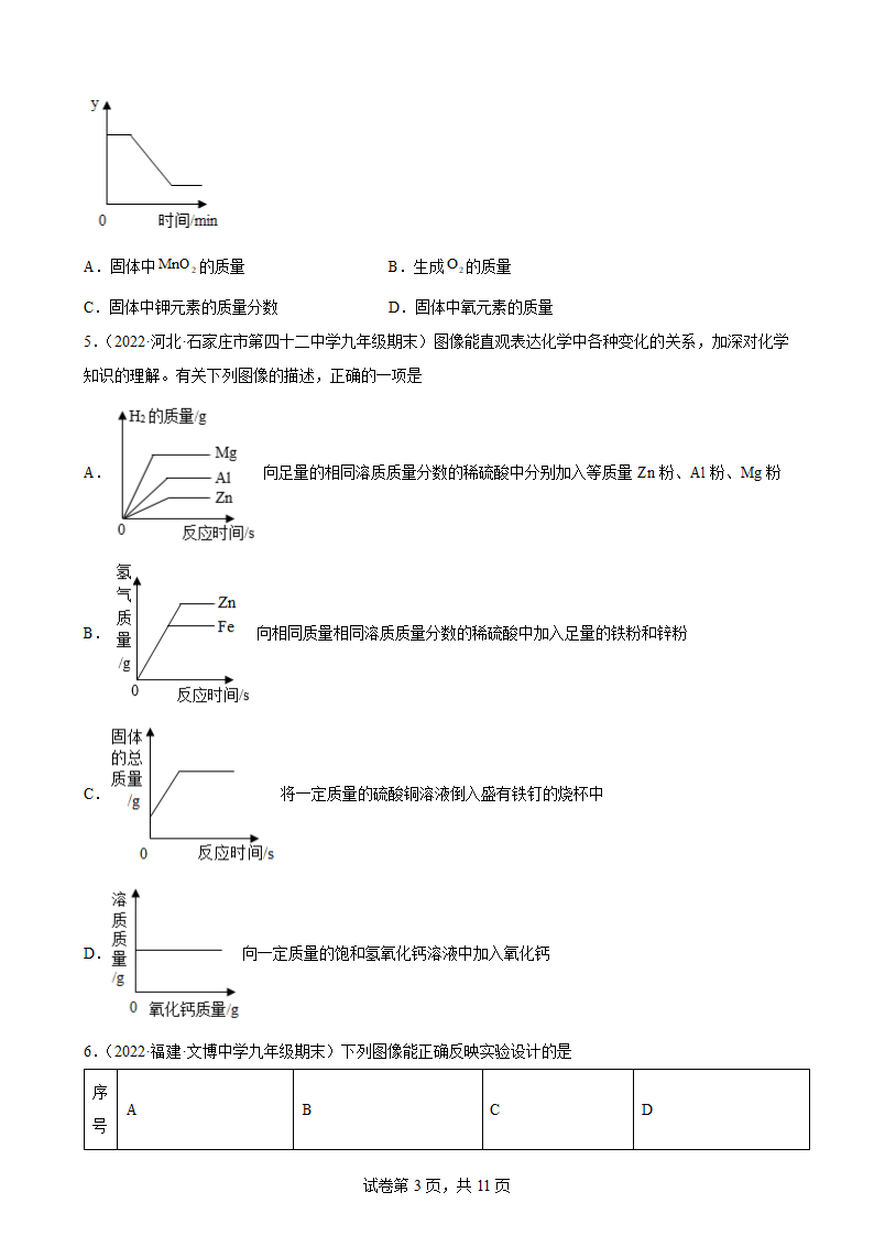 2022年中考化学二轮专题图像题（word版 含解析）.doc第3页