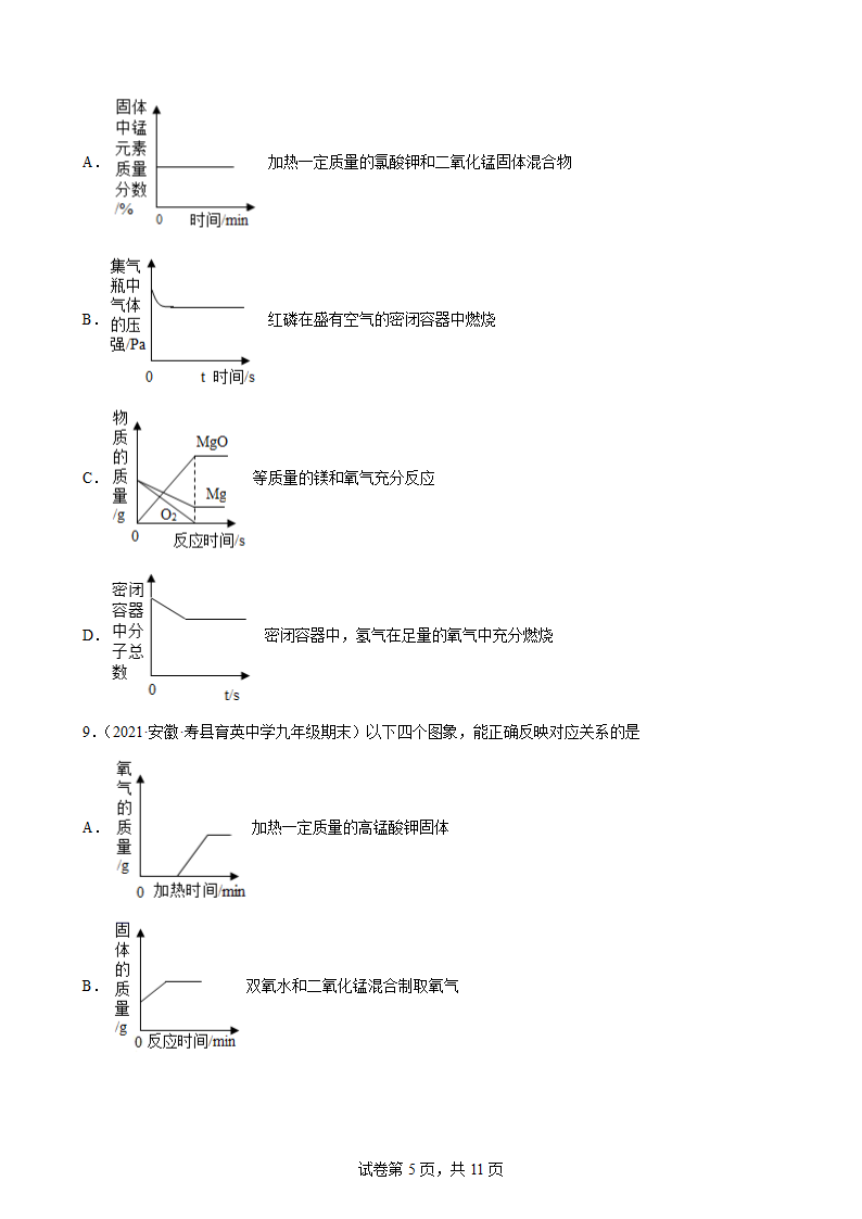 2022年中考化学二轮专题图像题（word版 含解析）.doc第5页