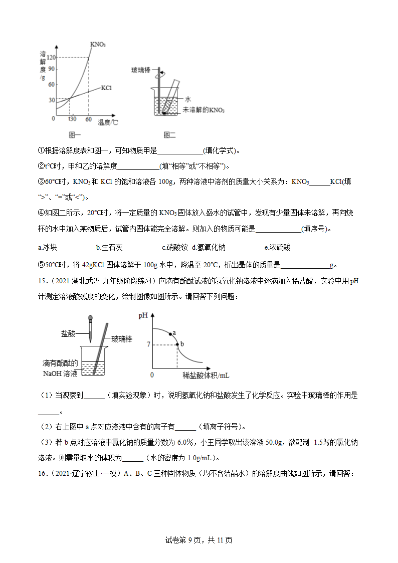 2022年中考化学二轮专题图像题（word版 含解析）.doc第9页