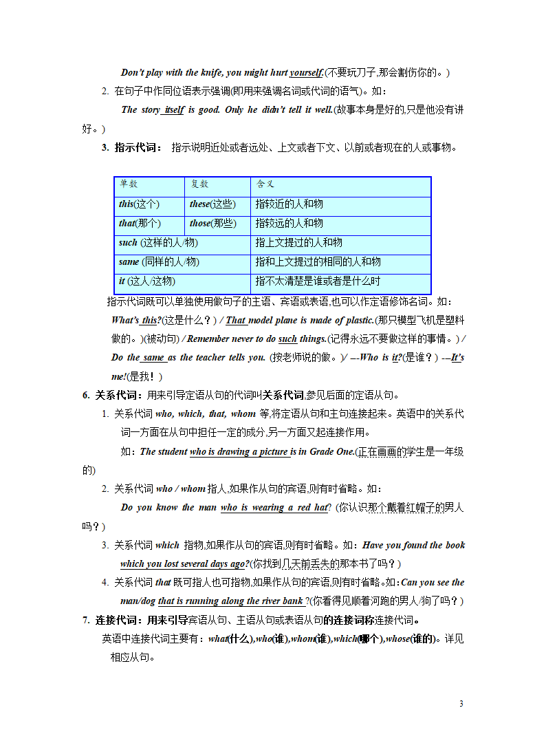 突破03 代词-2023年中考英语复习语法知识专项突破（含解析）.doc第3页