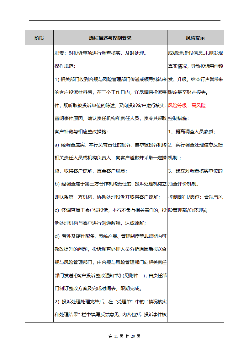 银行客户投诉管理操作流程.doc第11页