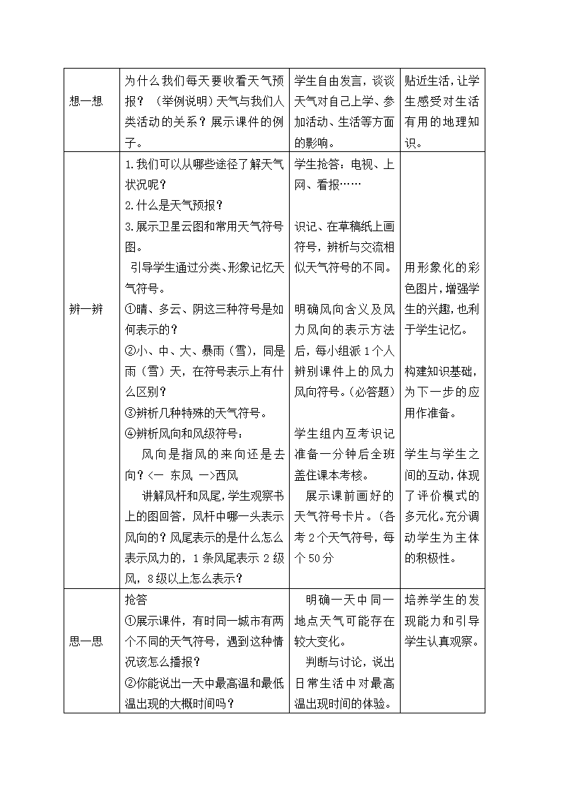 湘教版地理七年级上册 第四章 第一节 天气和气候  教案（附教学反思）.doc第5页