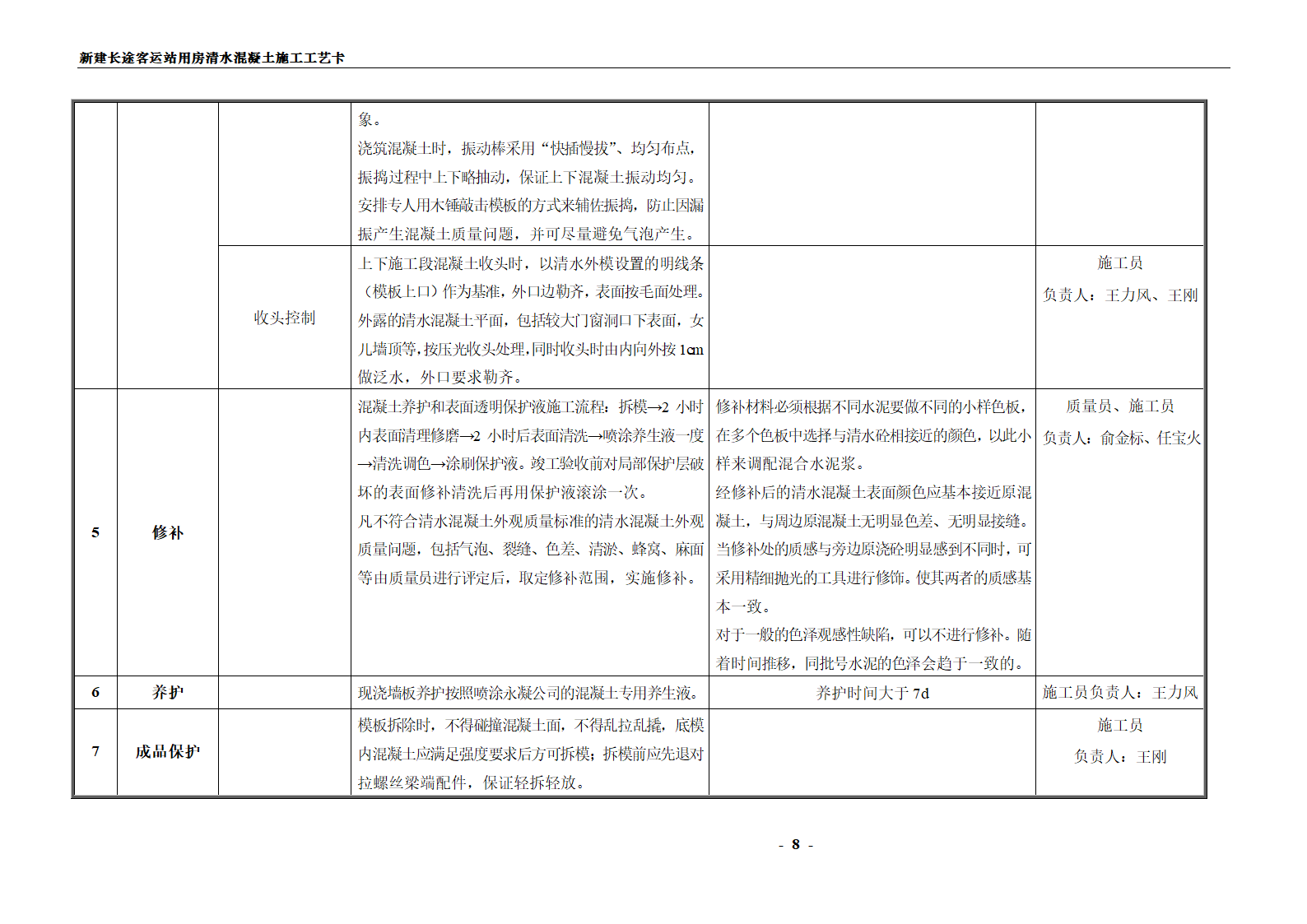 新建长途客运站用房清水混凝土施工工艺卡.doc第8页