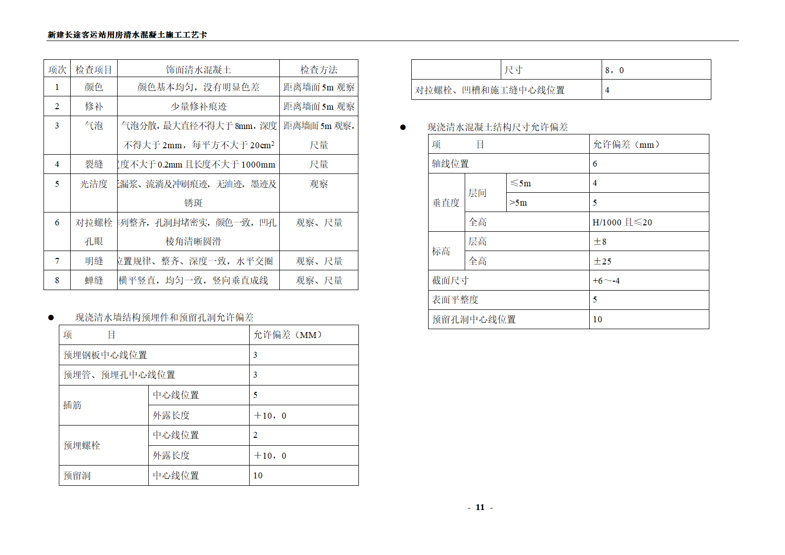 新建长途客运站用房清水混凝土施工工艺卡.doc第11页