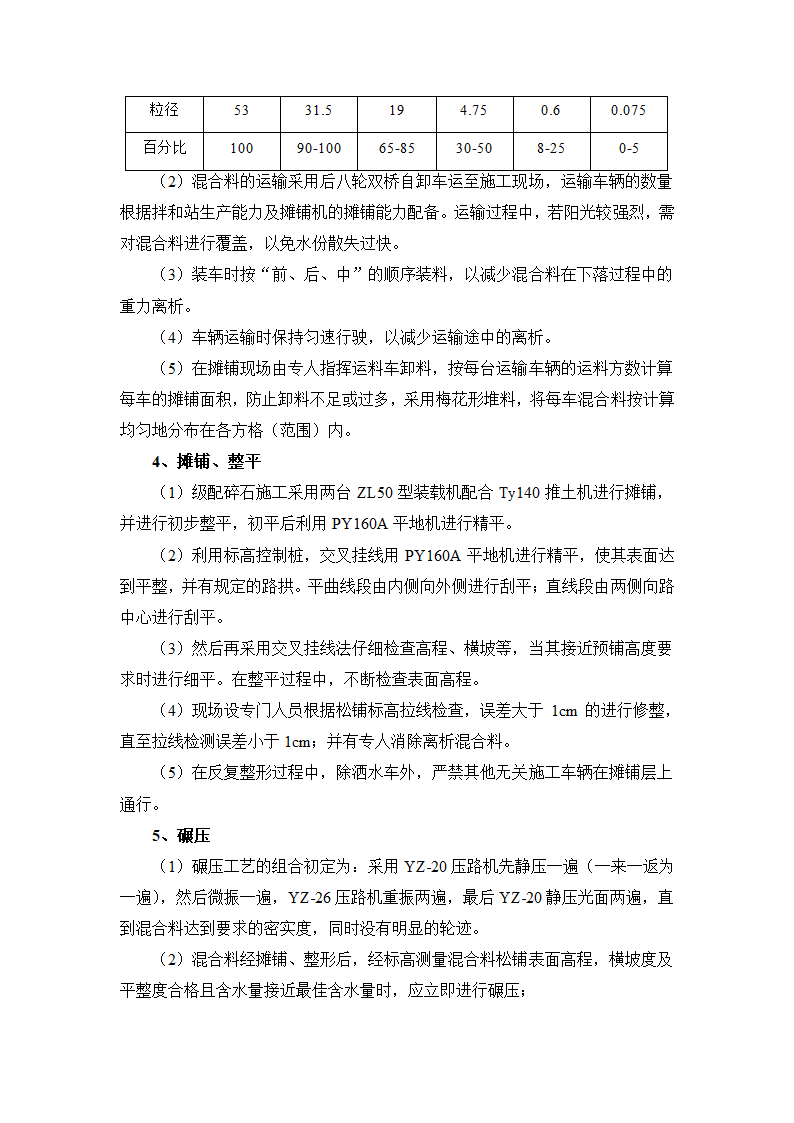 路面级配碎石垫层施工方案及工艺方法.docx第2页