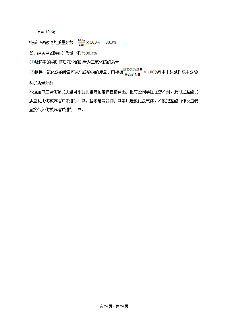 2023年云南省文山州中考化学模拟试卷（含解析）.doc第24页