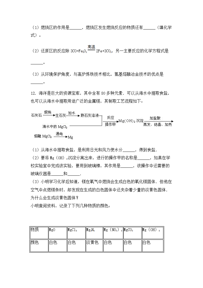 2022年中考化学专题复习流程图题（word版有答案）.doc第7页