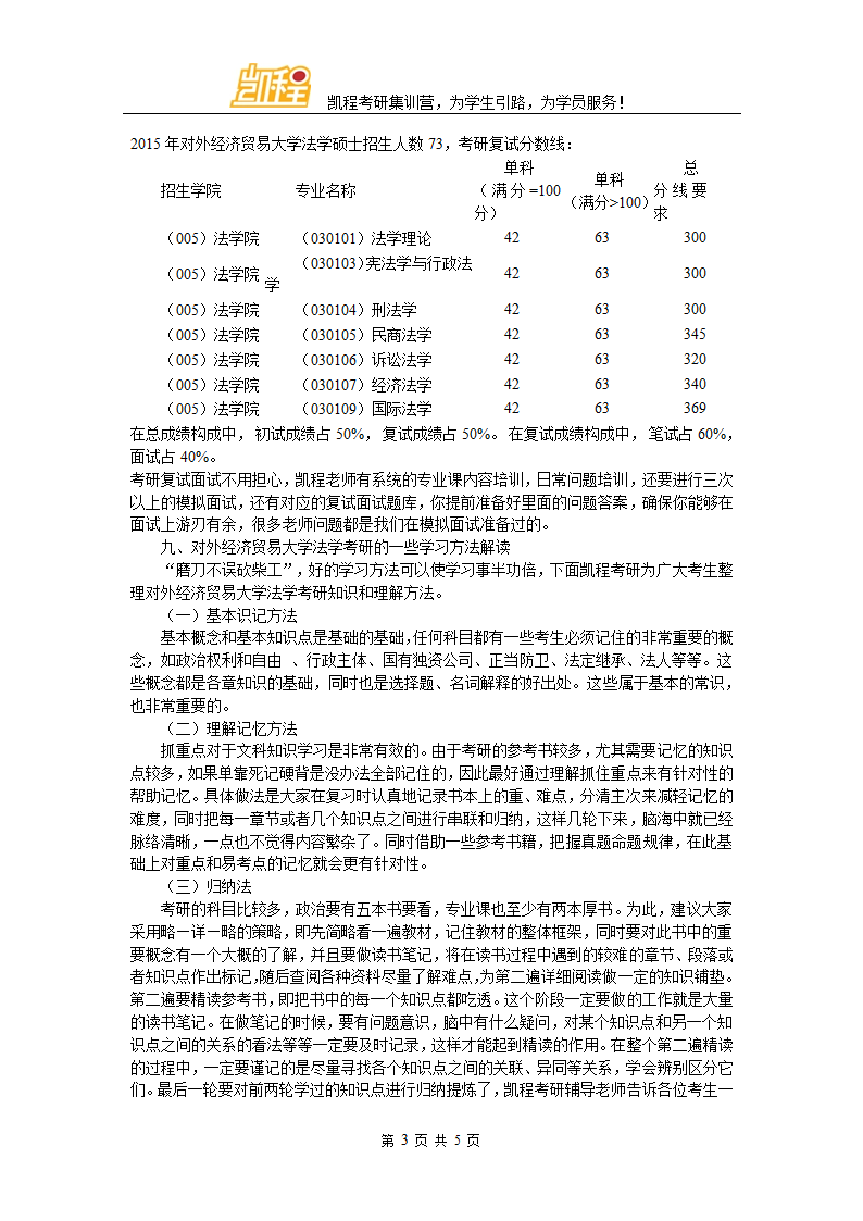 对外经济贸易大学法学考研参考书一览第3页