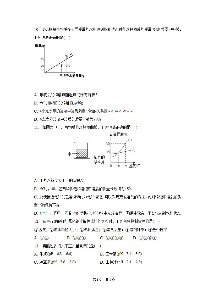 2022-2023学年山东省淄博市周村区九年级（上）期中化学试卷（无答案）.doc第3页