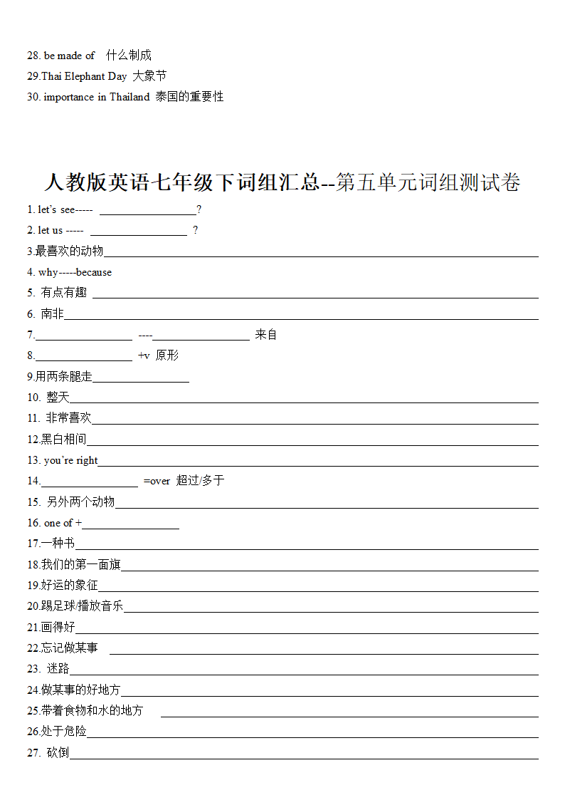 2021-2022学年人教版英语七年级下册Unit1-12单元词组汇总.doc第10页