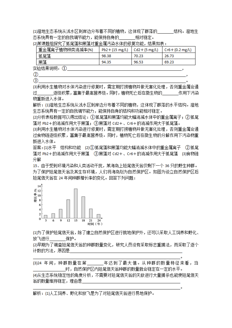 2022届高考生物一轮复习：生态环境的保护含解析.doc第9页