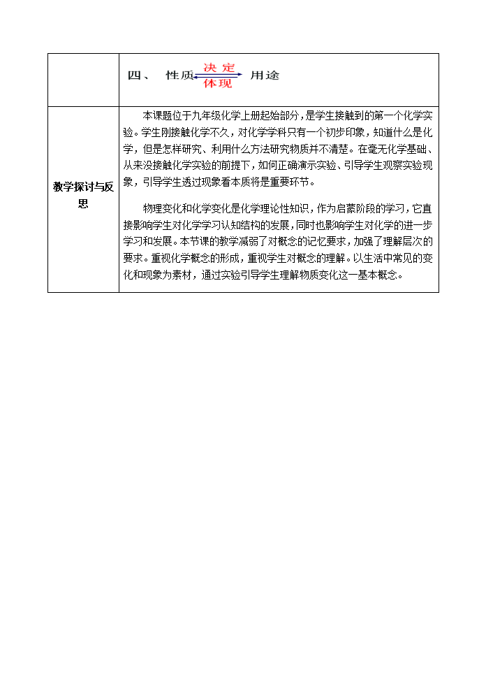 人教版九年级上册化学教案1.1 物质的变化和性质.doc第8页