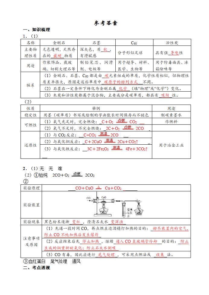 碳单质  一氧化碳 考点测试 2021年中考化学专题复习.doc第5页