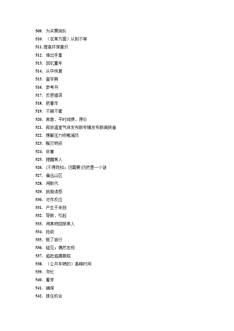 上海市2022届高三英语高频词组默写676道（无答案）.doc第16页