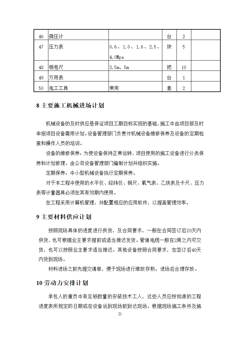 池州大渡口经济开发区石台工业园区 供水工程厂区部分 设备采购安装及调试施工组织方案.doc第22页