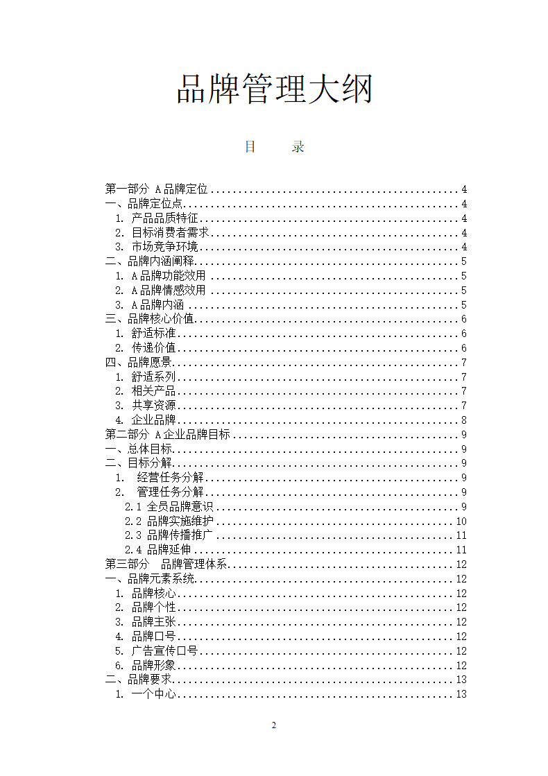 品牌管理大纲策划书.docx第2页
