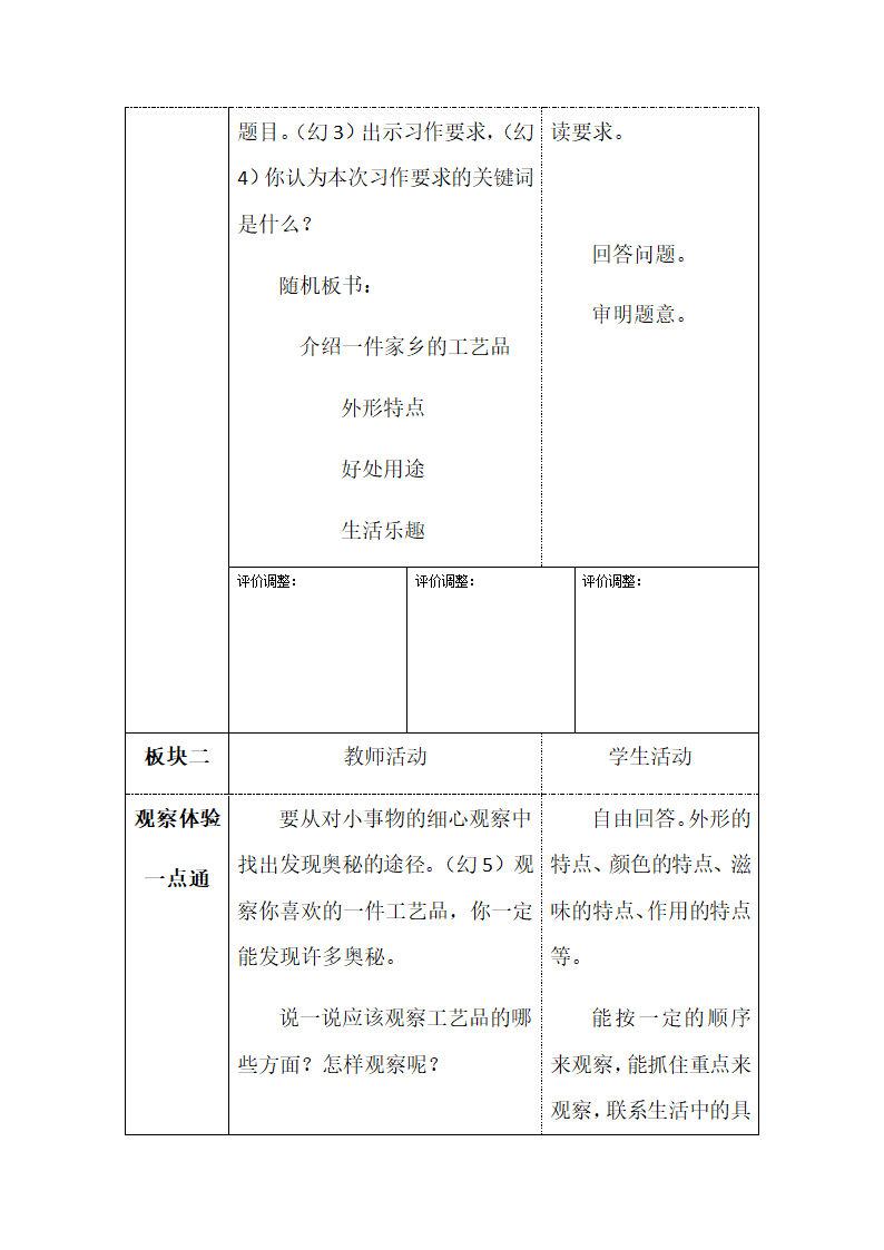 六年级下册语文作文指导：第四讲  家乡特产人人爱 具体描述工艺品教案.doc第2页