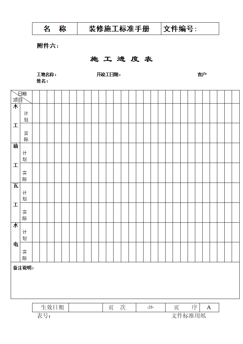 装修施工标准手册-施工流程及常用表格.doc第20页