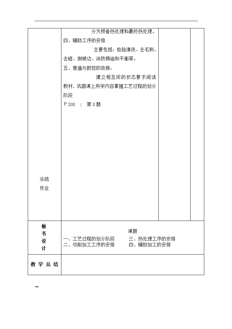 高教版《车工工艺学》9-3 工艺路线的制订教案（表格式）.doc第2页