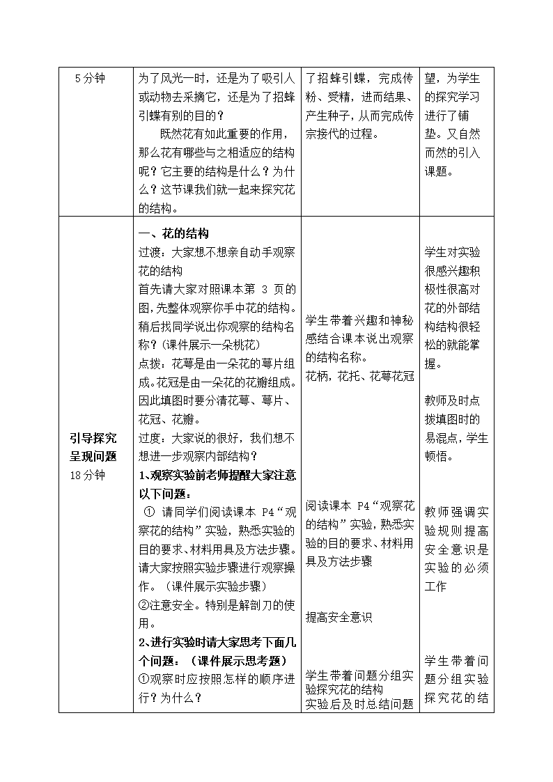 济南版生物八年级上册 《花的结构和类型》 教案.doc第2页