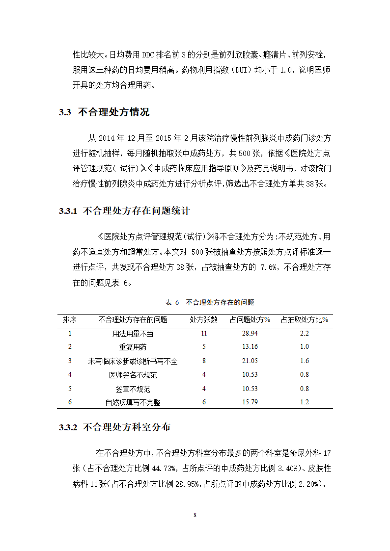 中药学论文 某三甲医院门诊治疗慢性前列腺炎中成药处方合理性使用分析.doc第13页