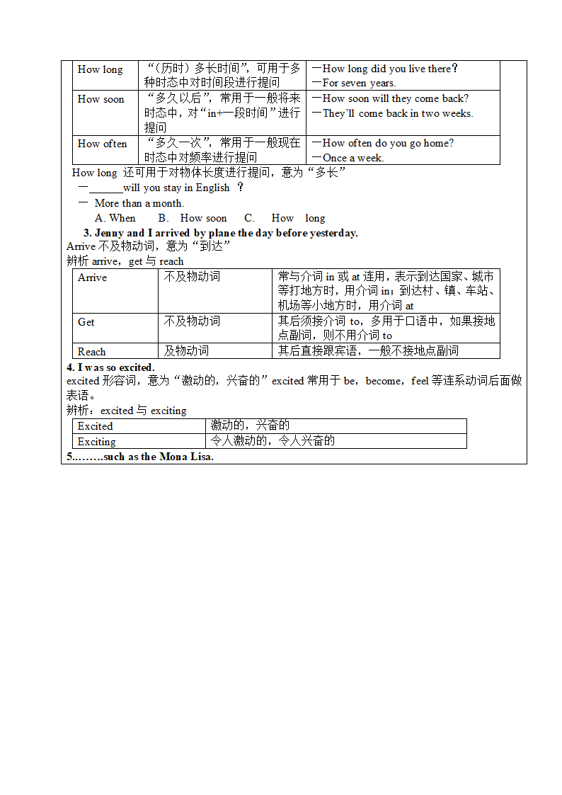 外研版英语七年级下册期末语法专题（无答案，表格式）.doc第18页