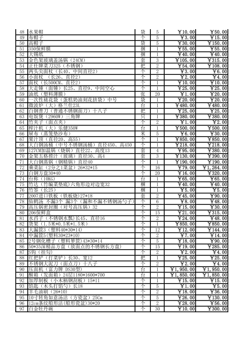 餐具报价第2页