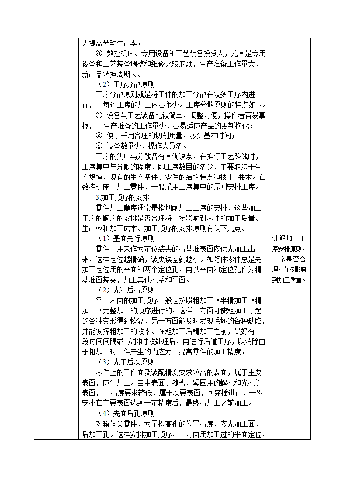 中职 语文出版社《数控铣削（加工中心）技术训练》1.2 了解数控加工工艺 教案（表格式）.doc第3页