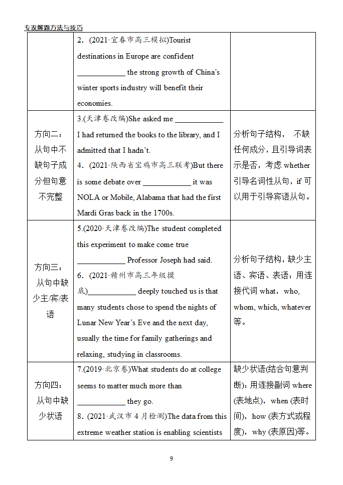 高考英语二轮复习 语法填空指导-如何巧取连词题（含答案解析）.doc第9页