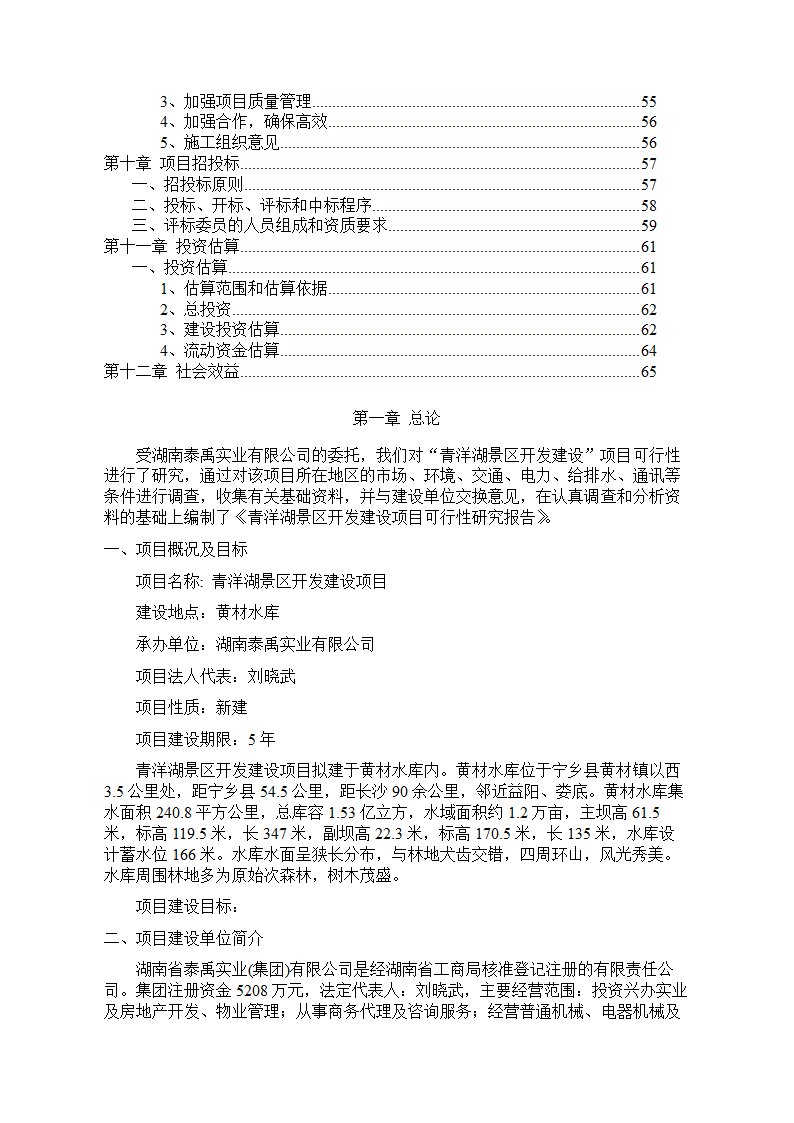 青洋湖景区开发建设项目可行性研究报告.doc第3页