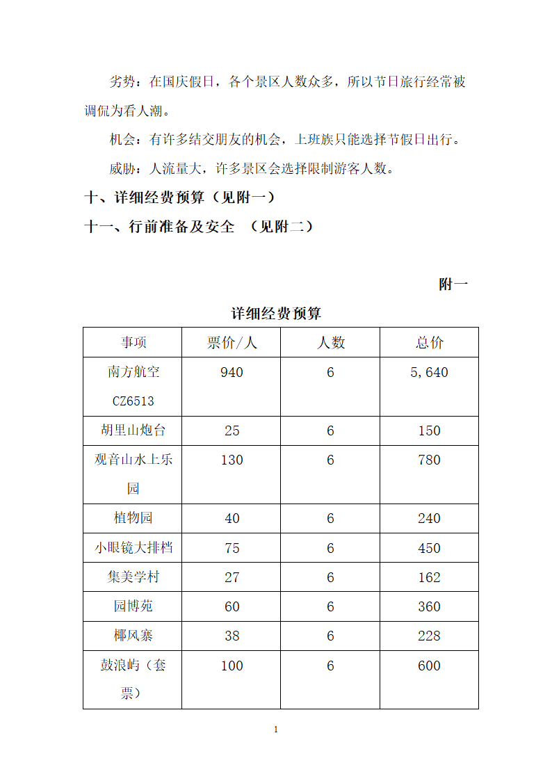 【迎战黄金周】中秋国庆出游线路计划策划方案.doc第11页