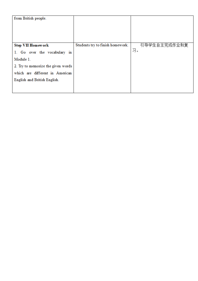 Module 1 British and American English-Vocabulary Building-教学设计-高中英语外研版必修五.doc第9页