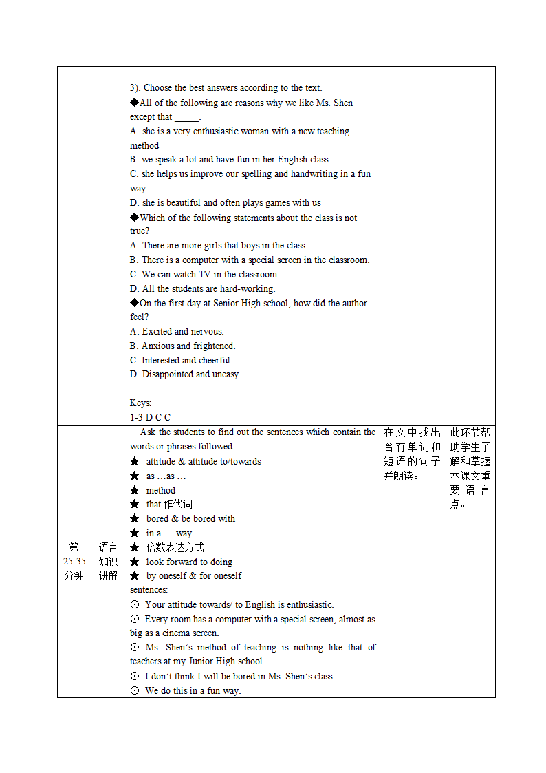 2012高一英语教案：Module1模块整体解读及分析（外研必修1）.doc第8页