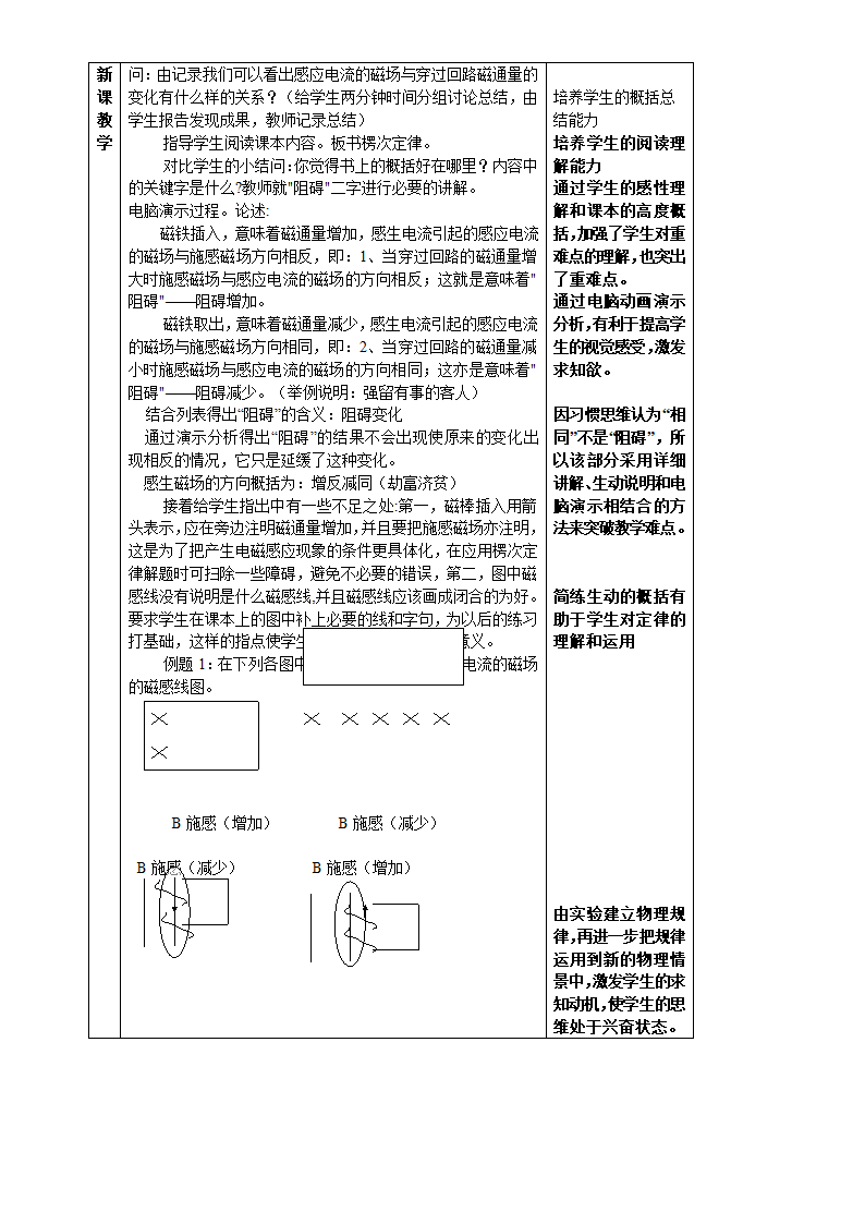 人教版物理 选修3-2 第四章 第三节 .楞次定律 教学设计.doc第3页