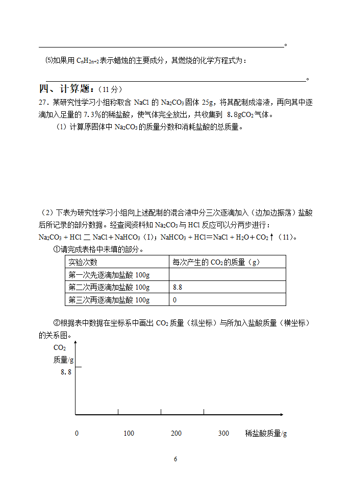 2004~2005学年九年级化学竞赛试卷[下学期].doc第6页