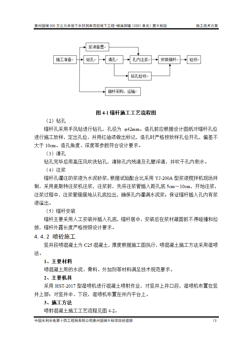 工艺竖井开挖支护施工技术方案清楚明了.doc第13页