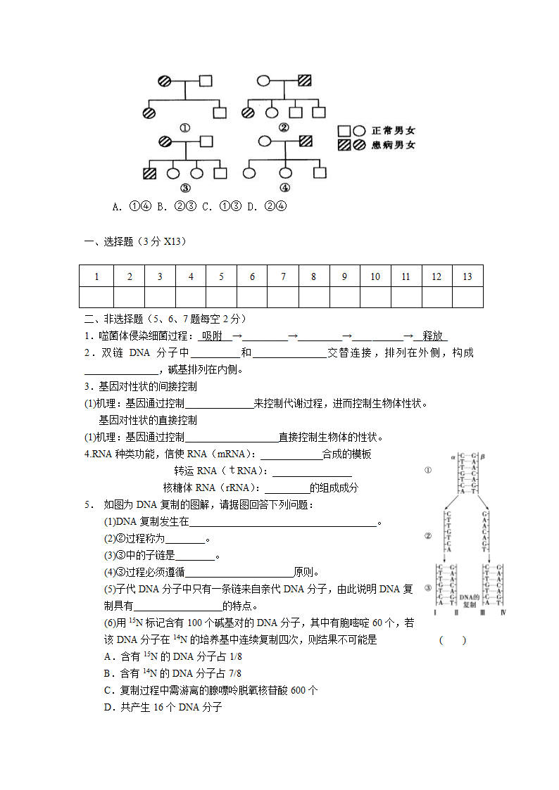 湖南省怀化市芷江一中2014届高三生物复习卷4.doc第7页