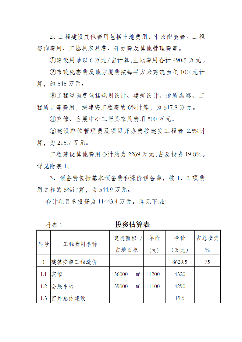 婺源县会展中心开发项目可行性研究报告.doc第9页